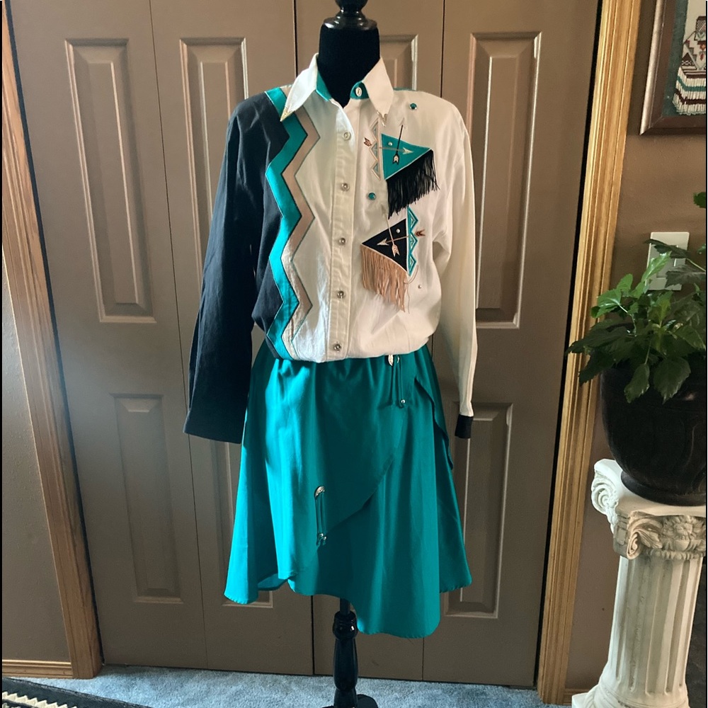 1849 authentic western wear skirt set
